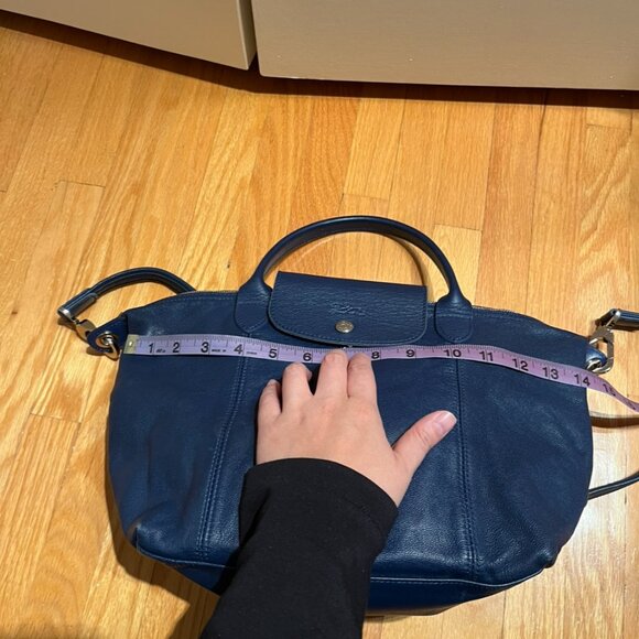 Longchamp Leather Le Pliage (Medium Size in Navy Blue) - Picture 11 of 16